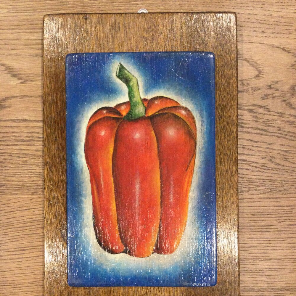 Wooden redpepper art.